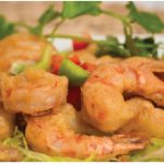 Lac Vien Restaurant - DF1. Deep fried shrimp with red and green peppers